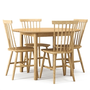 Set da Pranzo in Legno di Quercia